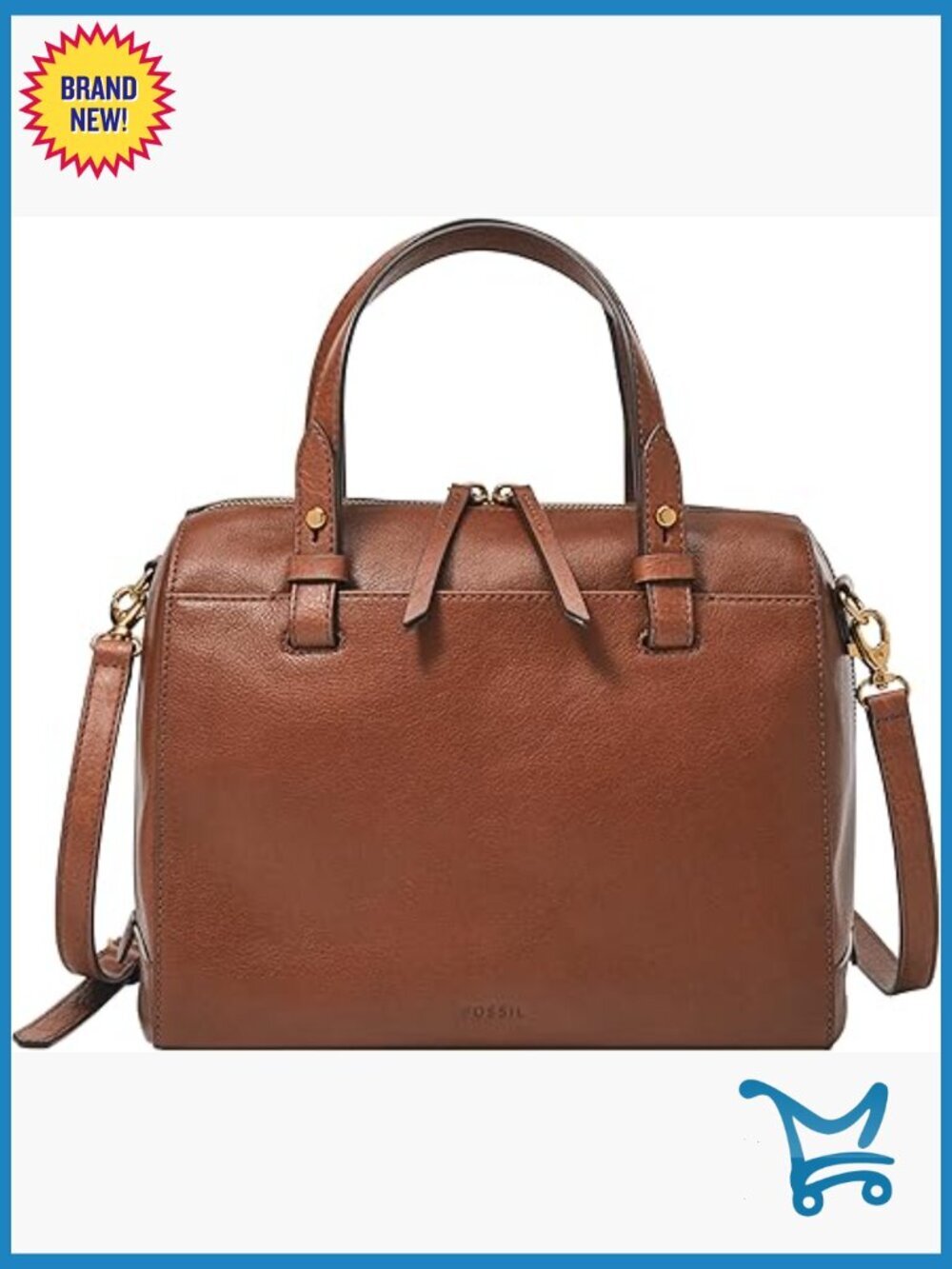 Leather Satchel Handbag with Detachable Crossbody Strap and Multiple Pockets